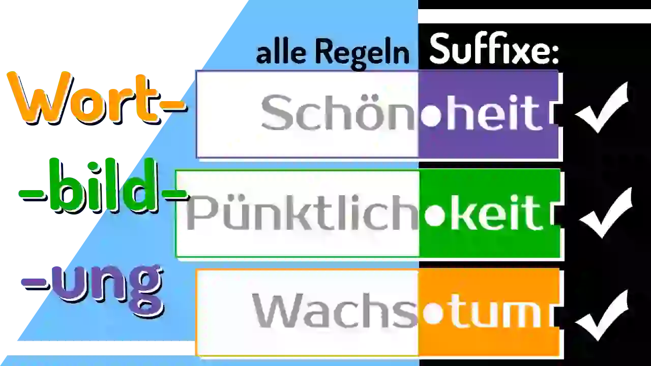 Ableitungssuffixe '-heit', '-keit', '-tum' alle Regeln