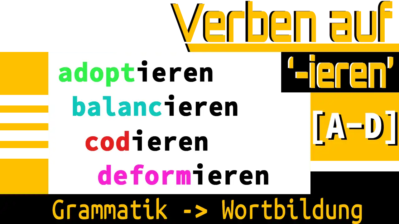 Verben auf '-ieren'| A-D |