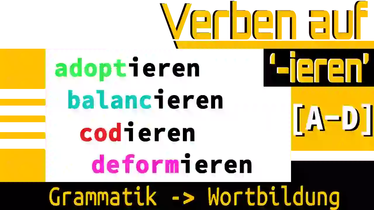 Verben auf '-ieren' | A-D |