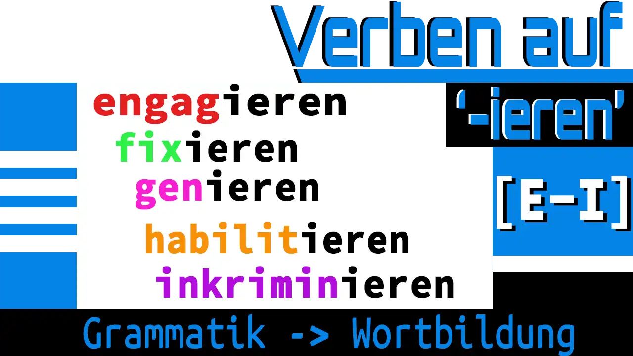 Verben auf '-ieren'| E-I |