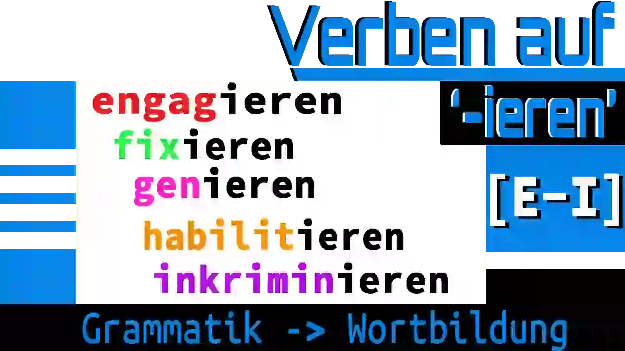 Verben auf '-ieren' | E-I |