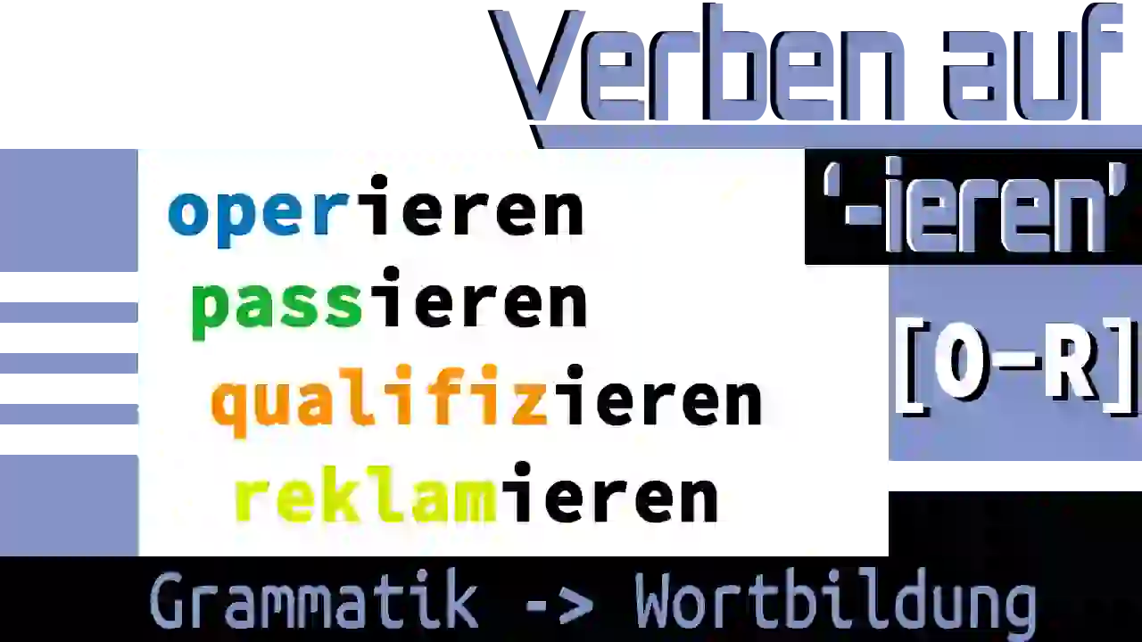 Verben auf '-ieren' | O-R |